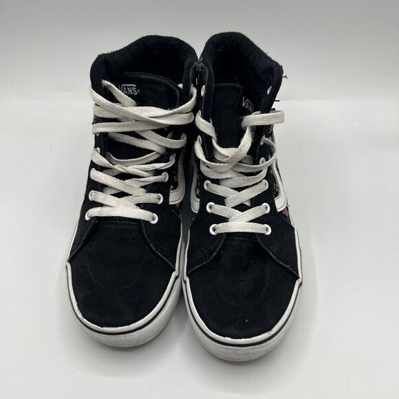 Vans Wedge Hi Black/Floral Womens Size 5.5 Skate Shoes Sneakers Shoes - Picture 3 of 10